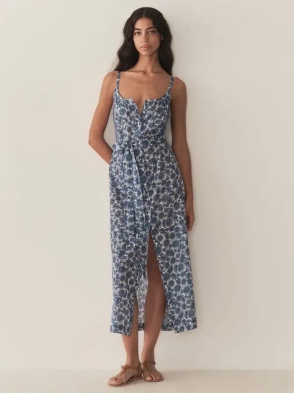 DOEN Nevita Dress Blue Soleil Fleurit NWT